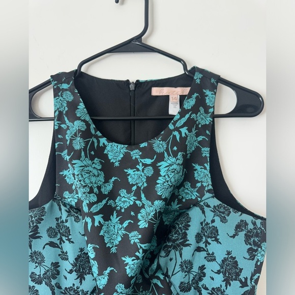 Anthropologie Hutch Floral Jacquard Cut-Out Mini Dress Size 14 - Picture 8 of 12